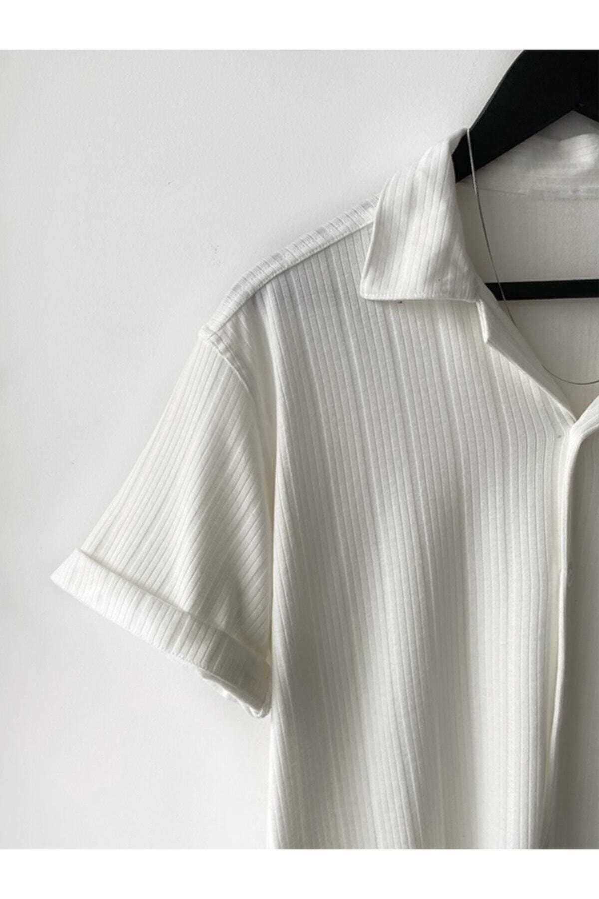 پیراهن آستین کوتاه مردانه از ترکیه برند MARRAKECH رنگ سفید ty95904475