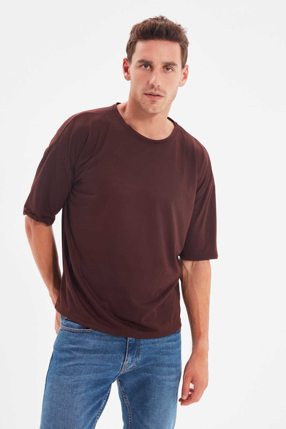 خرید تی شرت مردانه ست مارک ترندیول مرد رنگ قهوه ای کد ty98959115