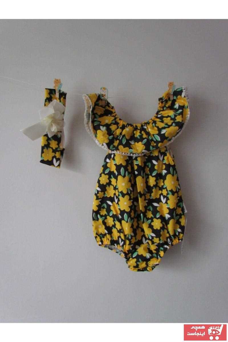 خرید پستی ست لباس نوزاد دخترانه برند runbaby رنگ زرد ty104380608