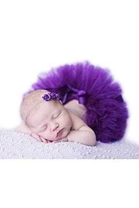 مدل دامن نوزاد دخترانه  برند kardelen tasarım رنگ بنفش کد ty148438275