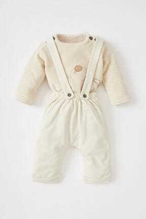 خرید ست لباس نوزاد پسرانه از ترکیه برند دفاکتو ترک رنگ بژ کد ty189903249