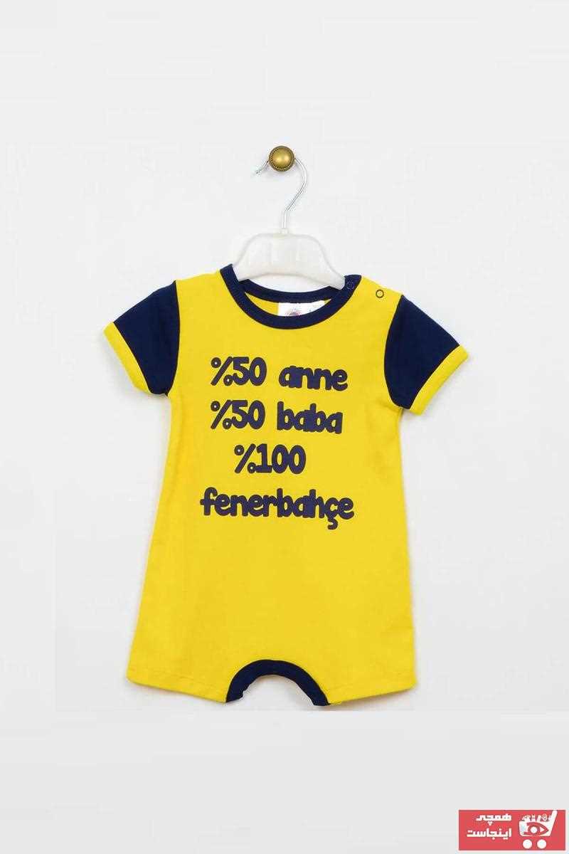 سرهمی نوزاد پسرانه مدل برند Fenerbahçe رنگ زرد ty3179805