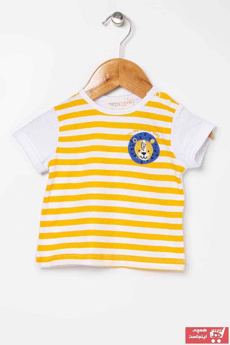 خرید انلاین تیشرت نوزاد پسرانه فانتزی برند Mammaramma رنگ زرد ty39579863