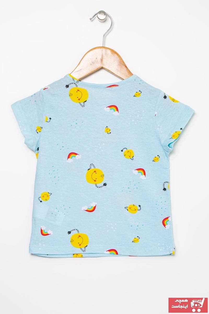 فروش تیشرت نوزاد پسرانه حراجی برند Mammaramma رنگ آبی کد ty49719963