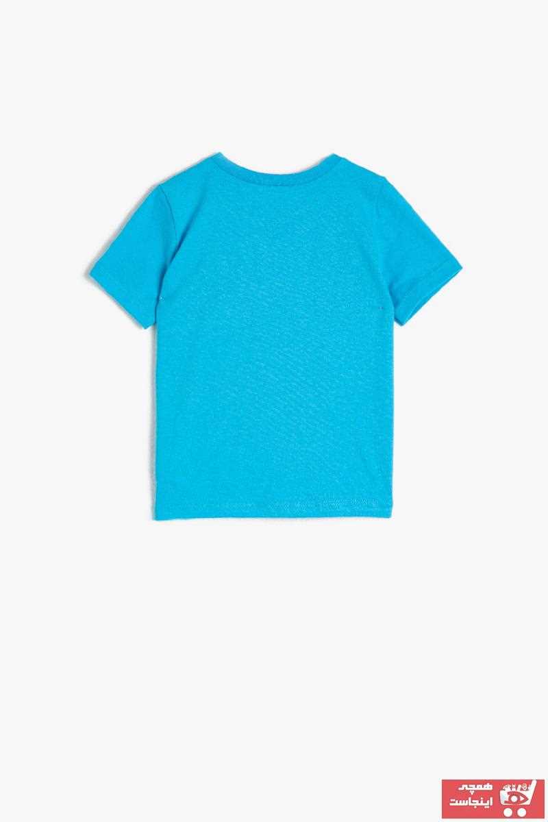 سفارش انلاین تیشرت نوزاد پسرانه ساده برند Koton Kids رنگ آبی کد ty49927144