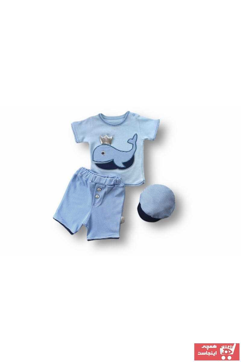 ست لباس نوزاد پسرانه برند Tomuycuk رنگ آبی کد ty97537970