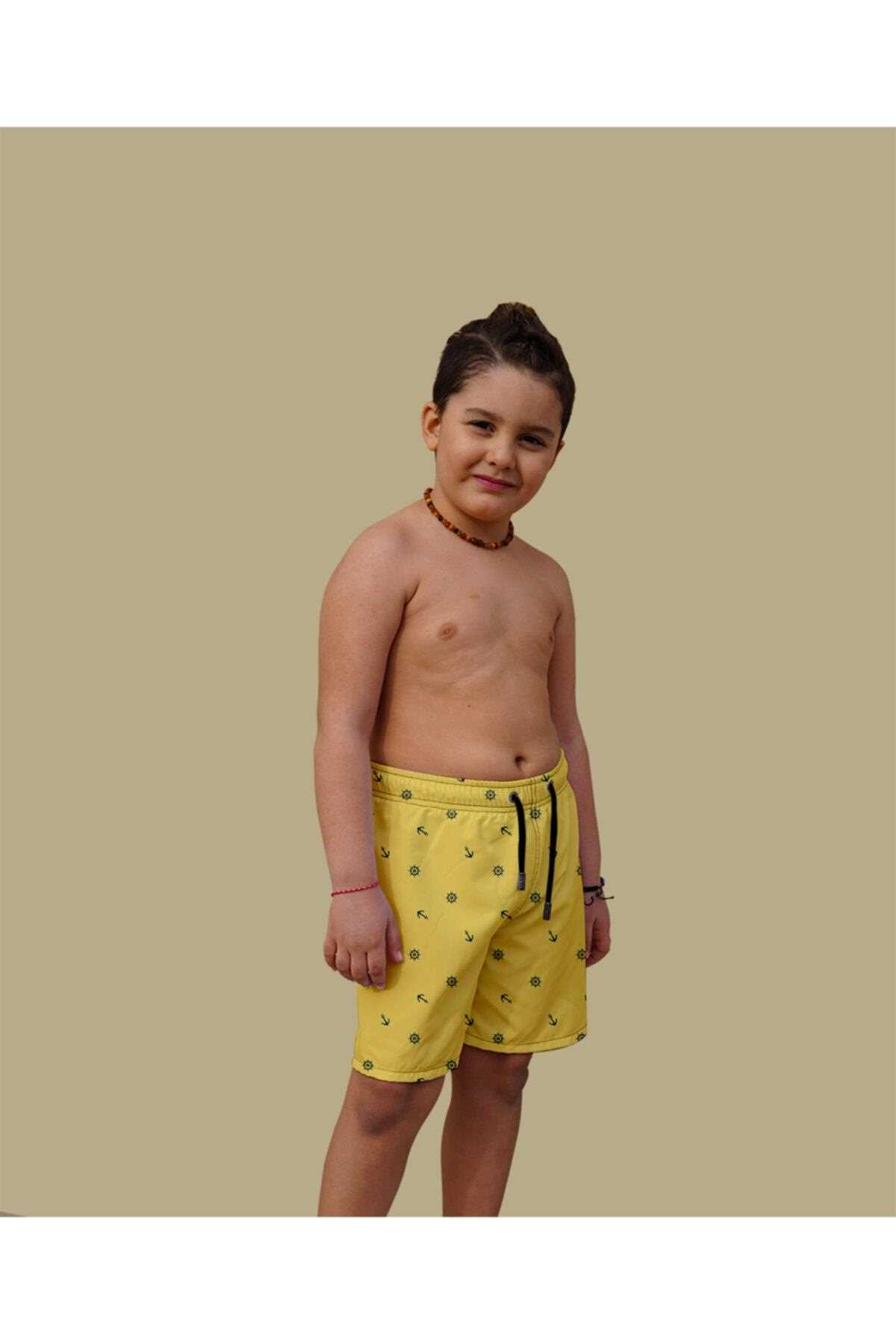 خرید انلاین مایو زیبا پسرانه شیک Miami Beach رنگ زرد کد ty104636070