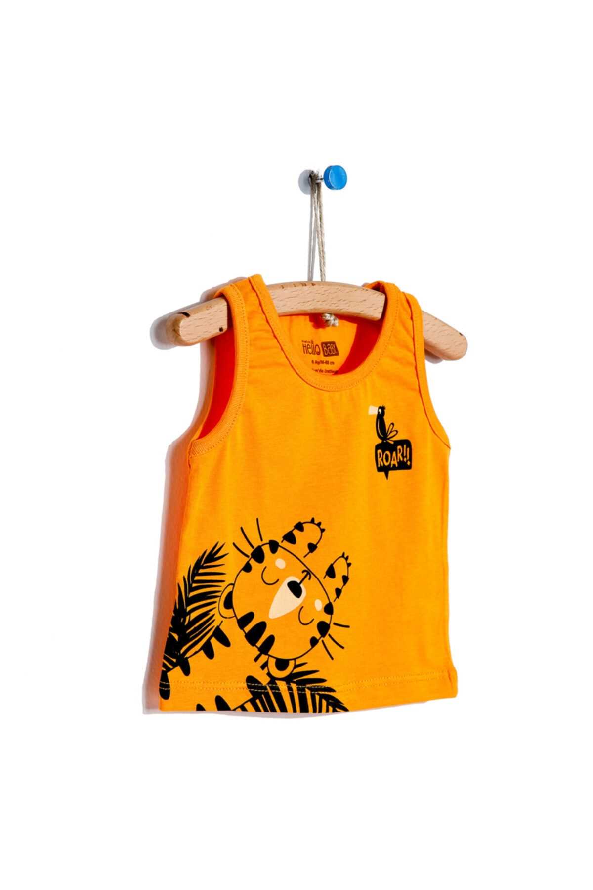 فروش تیشرت پسرانه جدید برند HelloBaby رنگ نارنجی کد ty114241928