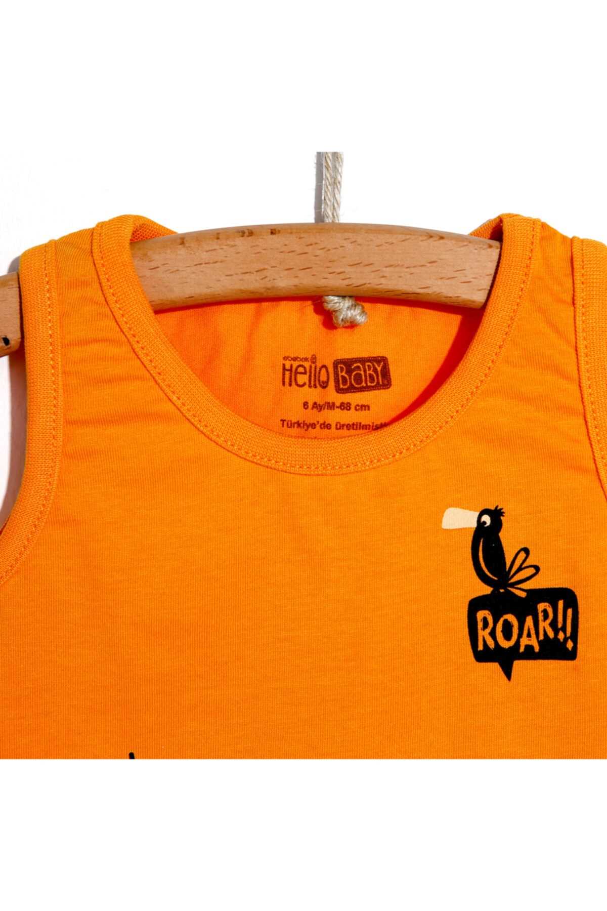 فروش تیشرت پسرانه جدید برند HelloBaby رنگ نارنجی کد ty114241928
