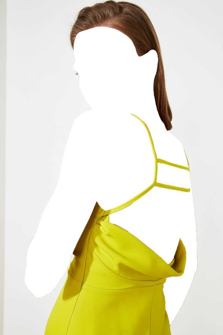 لباس مجلسی زنانه شیک و جدید مارک ترندیول میلا رنگ زرد ty92582630