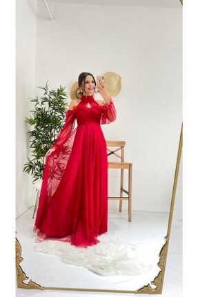 خرید انلاین لباس مجلسی زیبا زنانه برند BK BOUTİQUE رنگ قرمز ty147461284