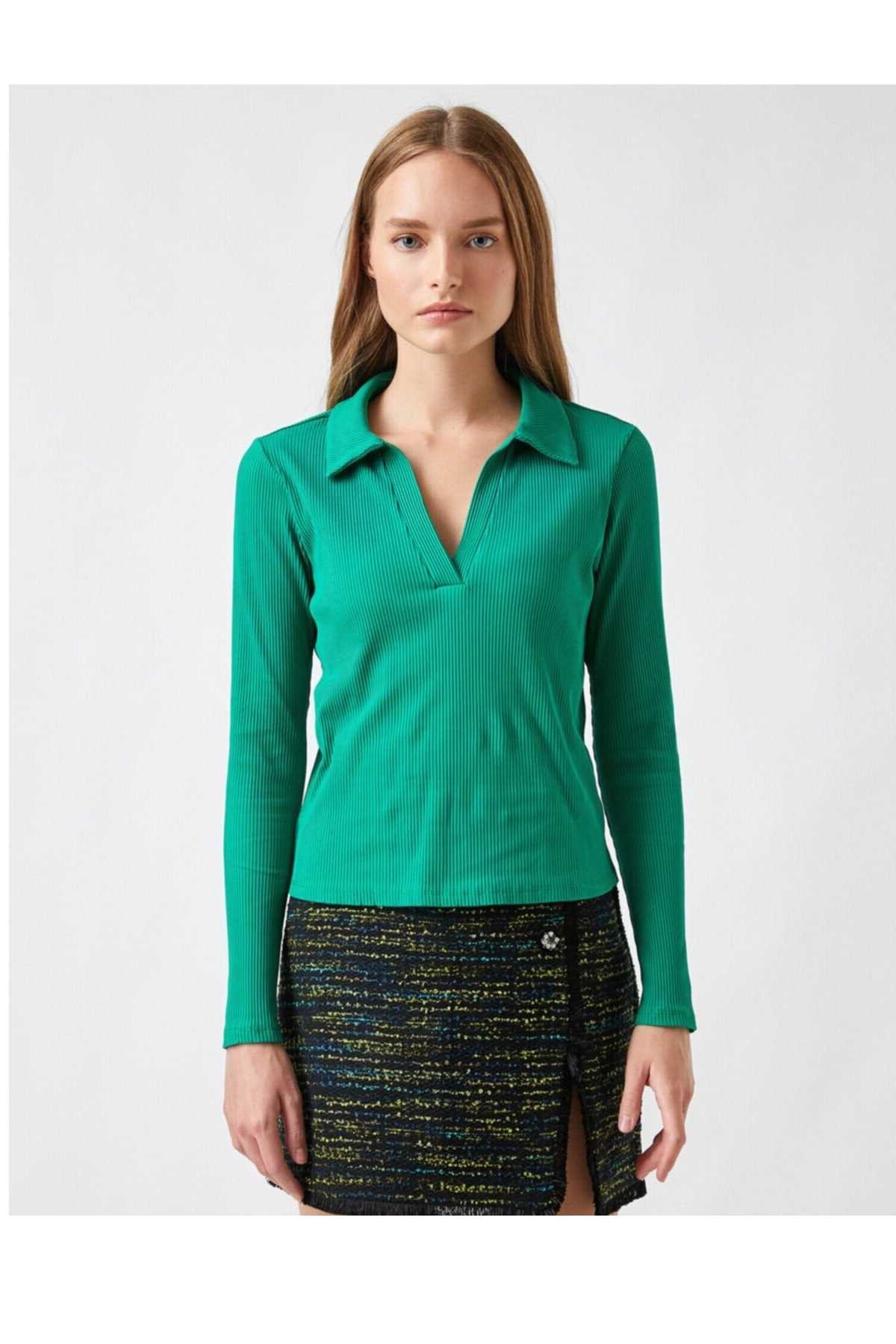 فروش نقدی پولوشرت زنانه برند کوتون رنگ سبز کد ty175658436