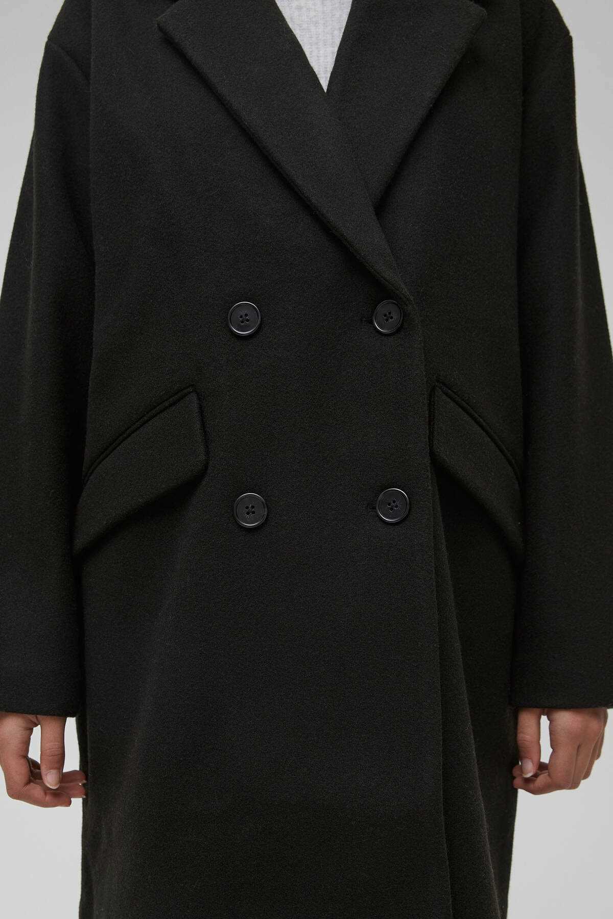 پالتو زمستانی زنانه برند Pull & Bear رنگ مشکی کد ty67129356