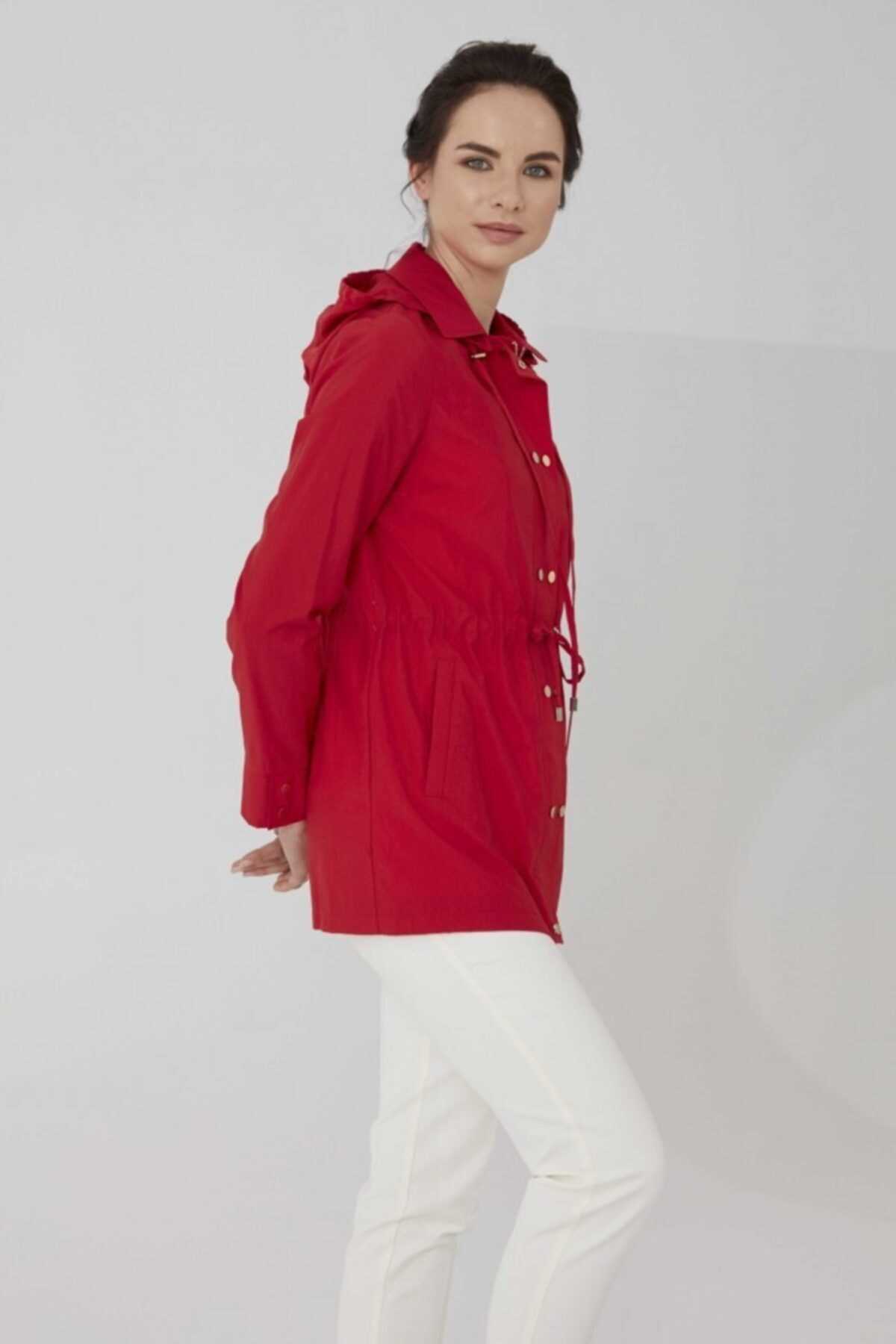 مانتو پاییزی زنانه اسپرت جدید برند Selen Giyim رنگ قرمز ty104915749