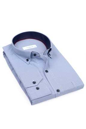 خرید پیراهن مجلسی مردانه از ترکیه برند Fitmens آبی ty239767864