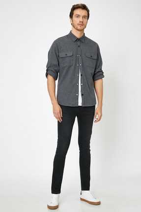 خرید پستی شلوار جین مردانه شیک برند کوتون رنگ مشکی کد ty32088031