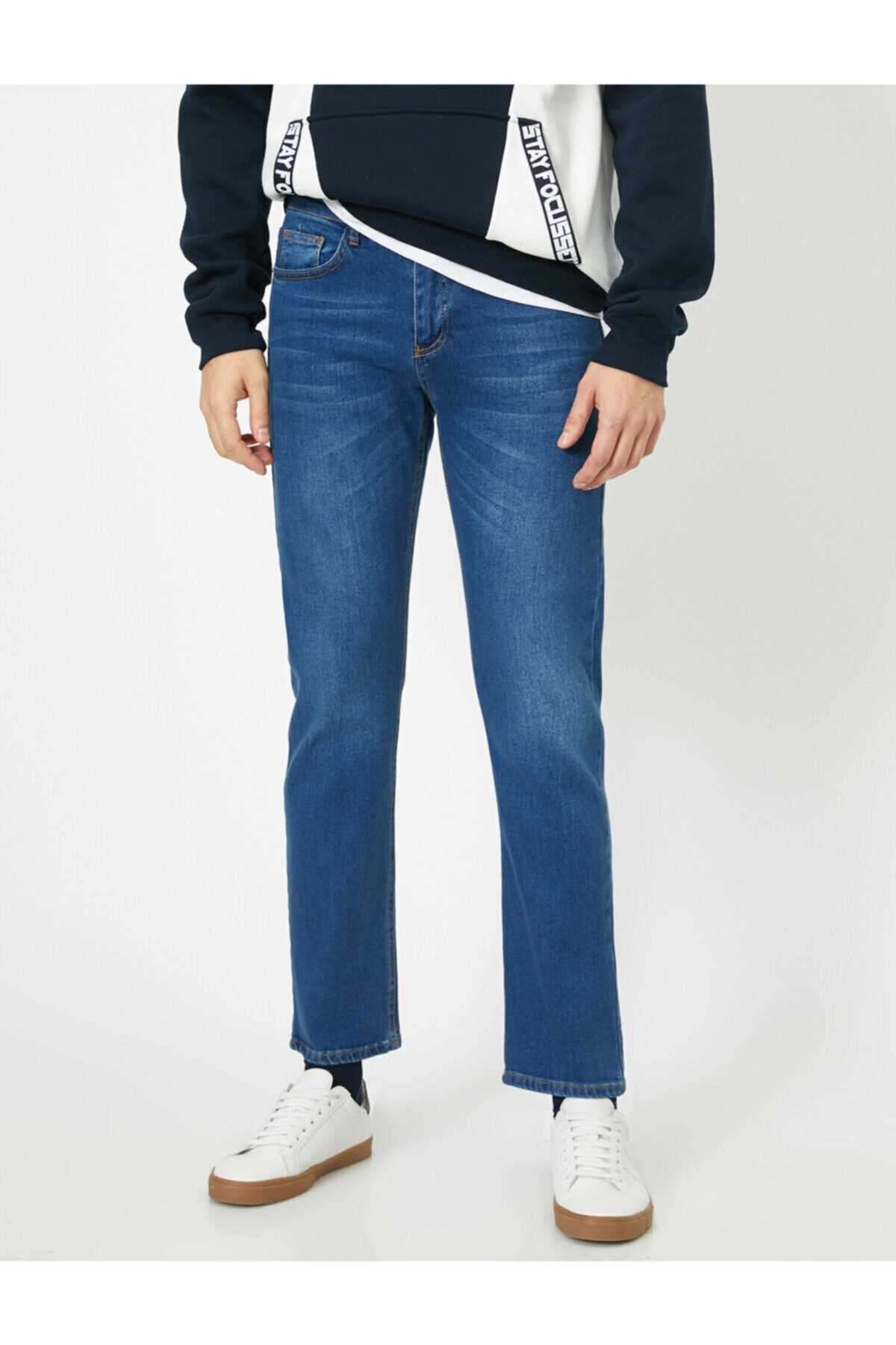 فروش شلوار جین مردانه برند کوتون رنگ سرمه ای ty35457311