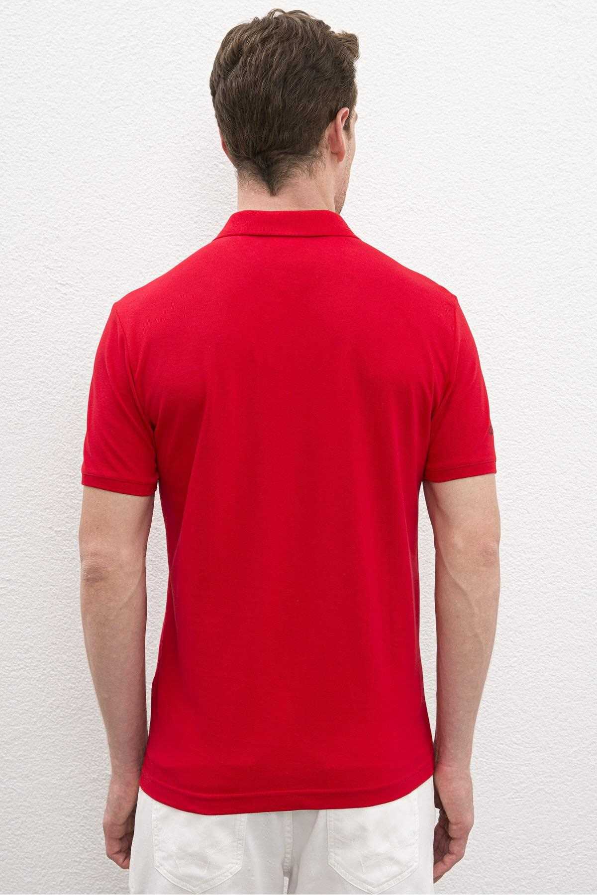 تی شرت زمستانی مردانه یو اس پولو رنگ قرمز ty42422154