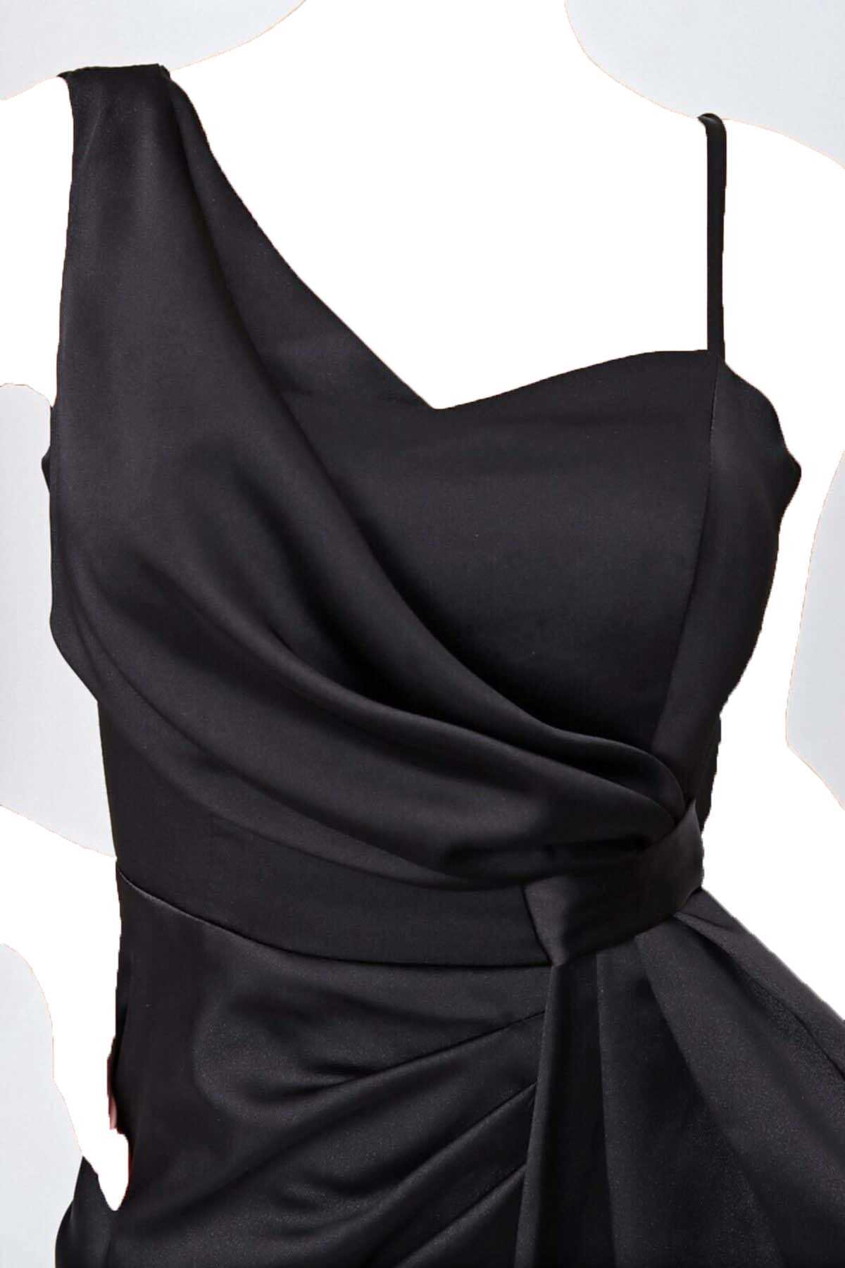 لباس مجلسی زنانه کوتاه برند ZEROPOINT رنگ مشکی کد ty102757651
