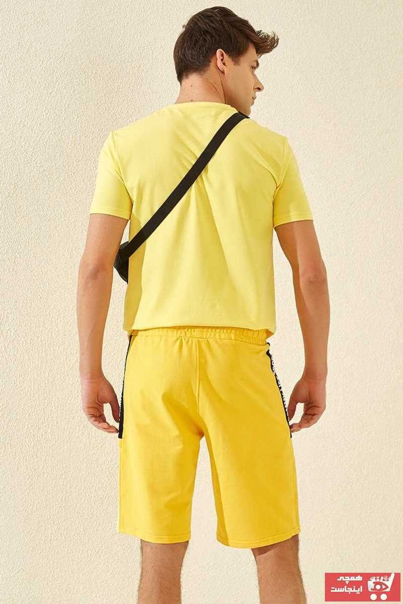 فروشگاه شلوارک مردانه زیبا تامی لایف رنگ زرد ty37611671