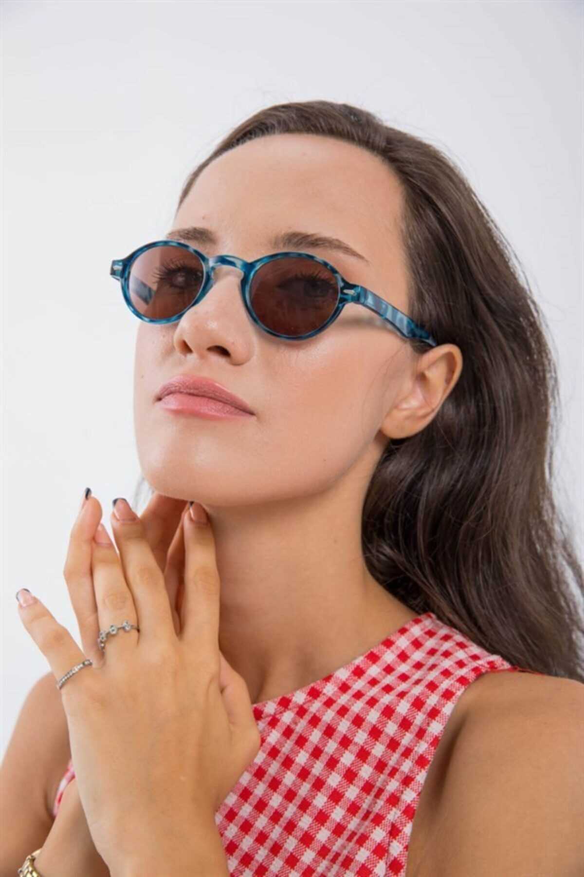 عینک آفتابی جدید زنانه شیک برند Bilge Karga رنگ آبی کد ty50094188
