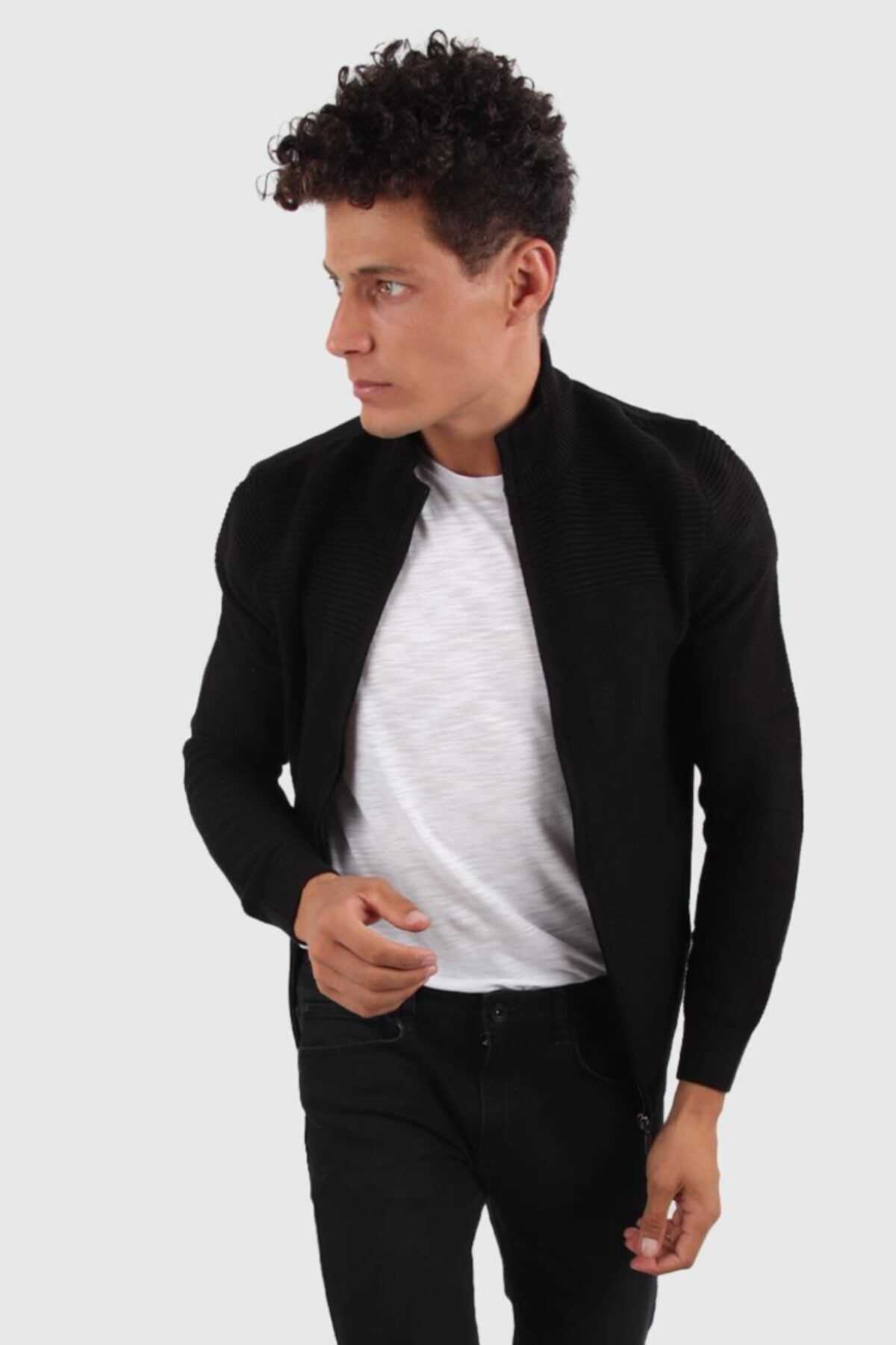 فروش ژاکت بافتی مردانه شیک و جدید برند ALEXANDERGARDI رنگ مشکی کد ty51765371