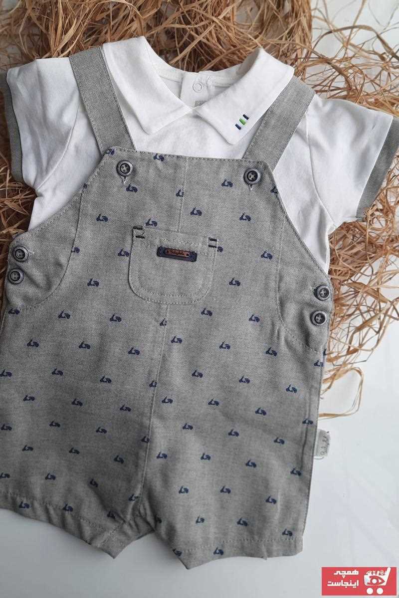 فروش پستی ست لباس نوزاد پسرانه شیک جدید برند Babydola رنگ نقره ای کد ty84718628