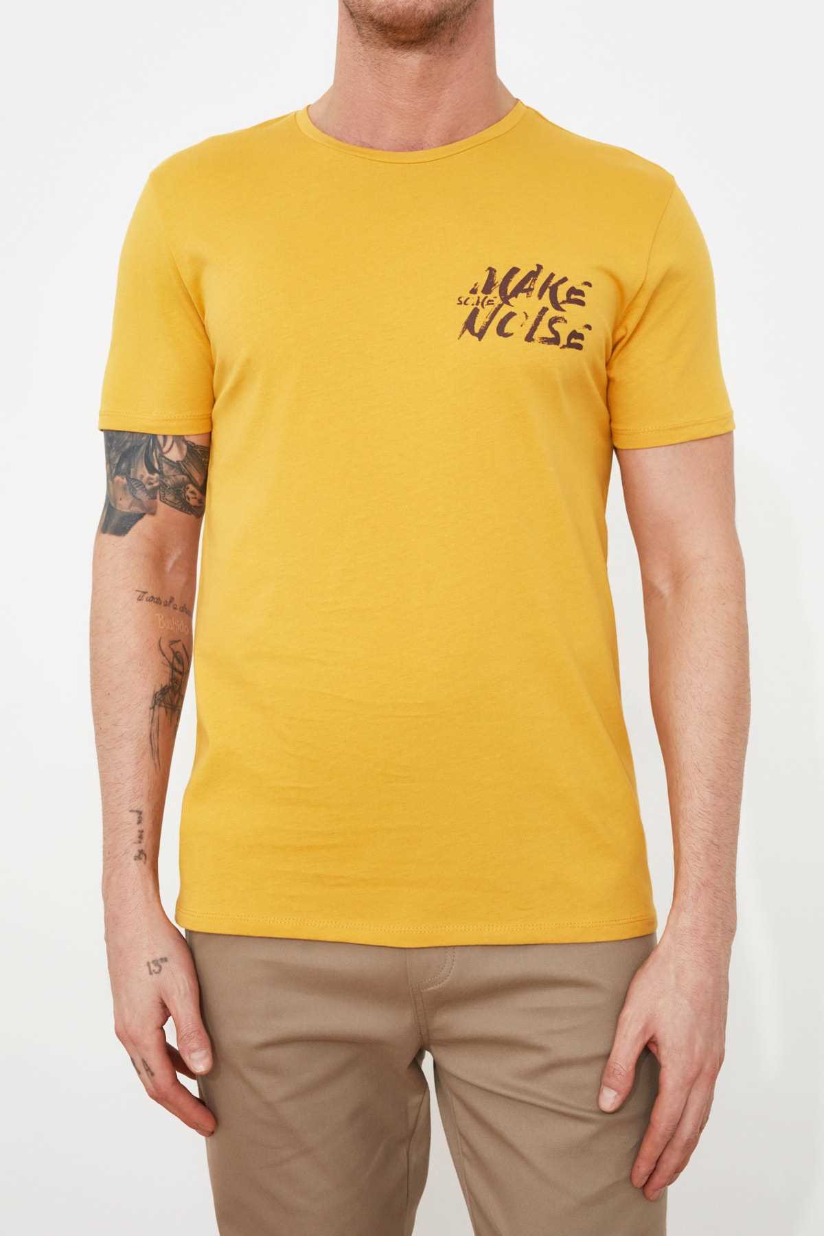 فروشگاه تی شرت مردانه مارک ترندیول مرد رنگ زرد ty85984250