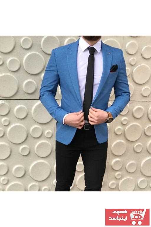 فروشگاه کت تک مردانه اینترنتی برند leonmen رنگ آبی کد ty92553325