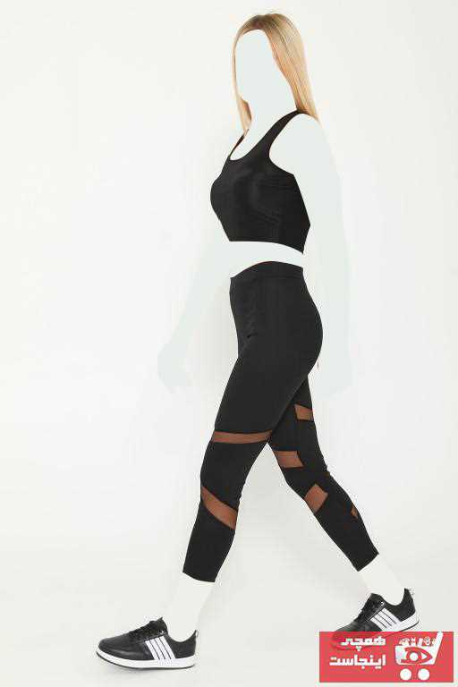 فروش پلگی لگ ورزشی زنانه شیک جدید برند Sizce Moda رنگ مشکی کد ty94691419