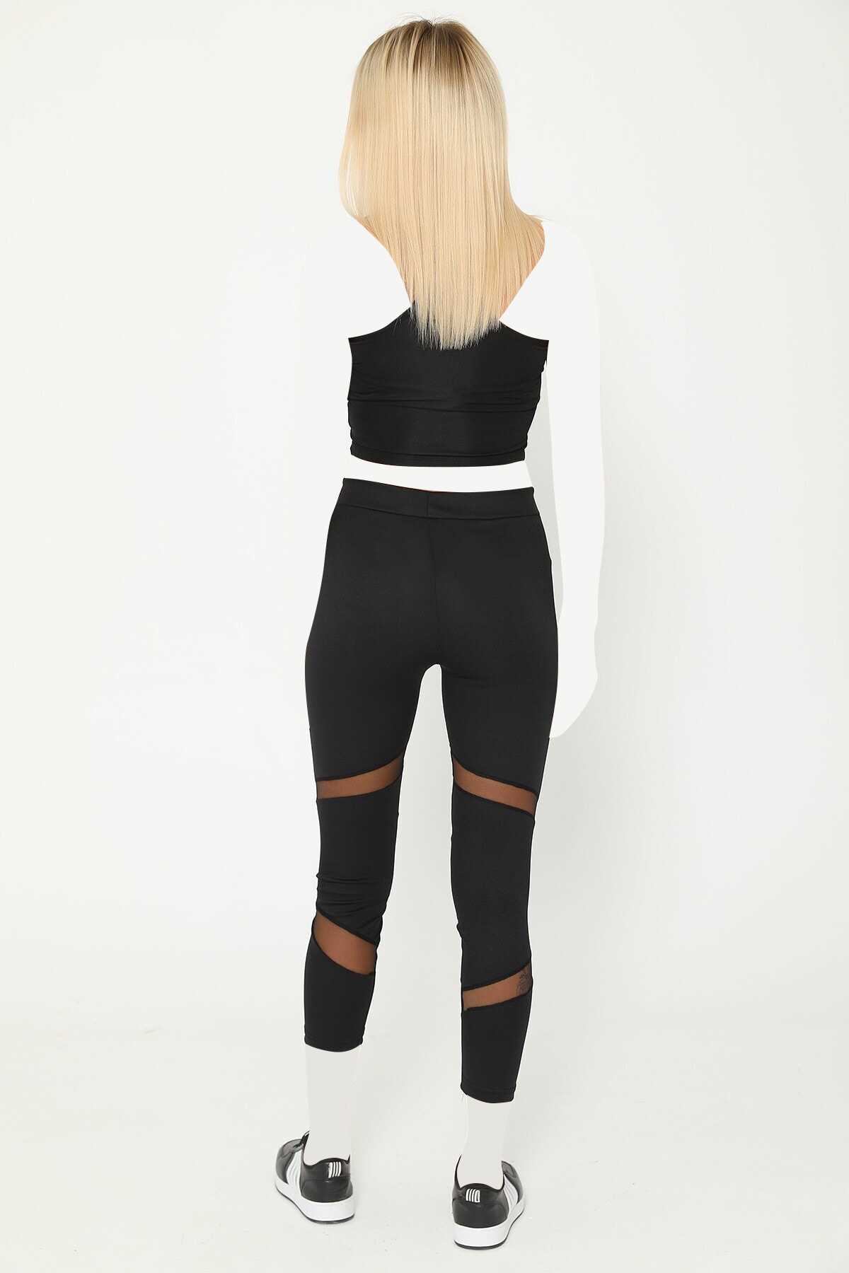 فروش پلگی لگ ورزشی زنانه شیک جدید برند Sizce Moda رنگ مشکی کد ty94691419