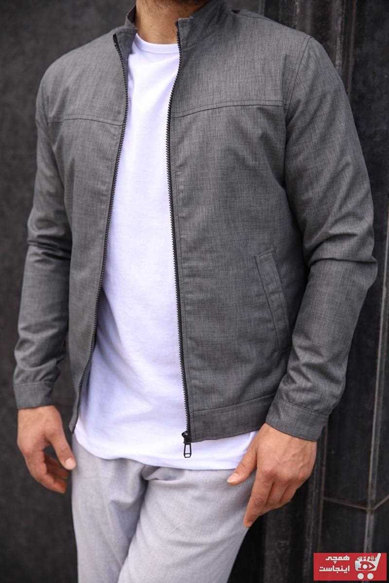 خرید ژاکت مردانه ترک جدید مارک DENSMOOD رنگ نقره ای کد ty99543435