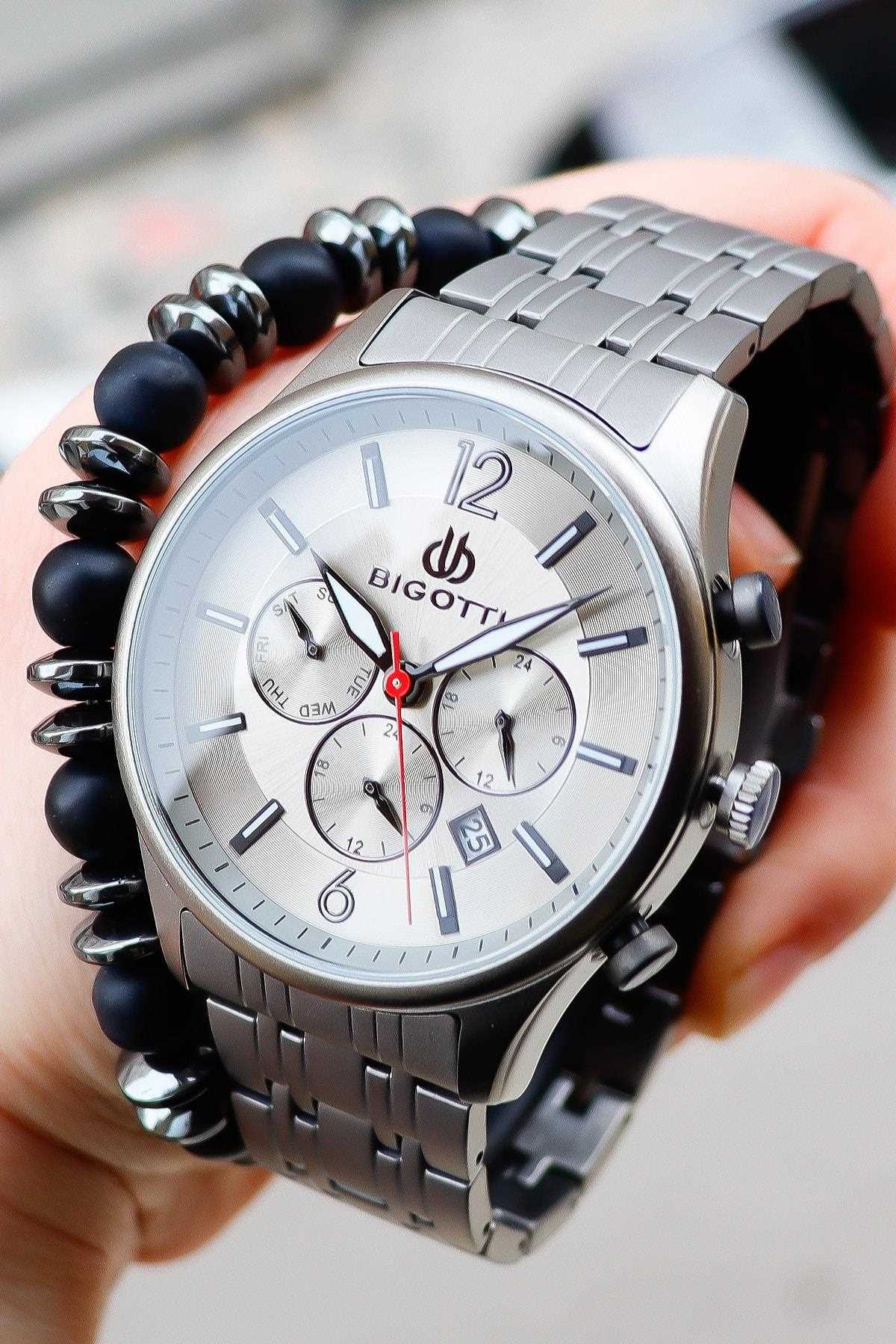 ساعت مردانه مدل 2022 برند Bigotti Milano رنگ نقره ای ty54730026