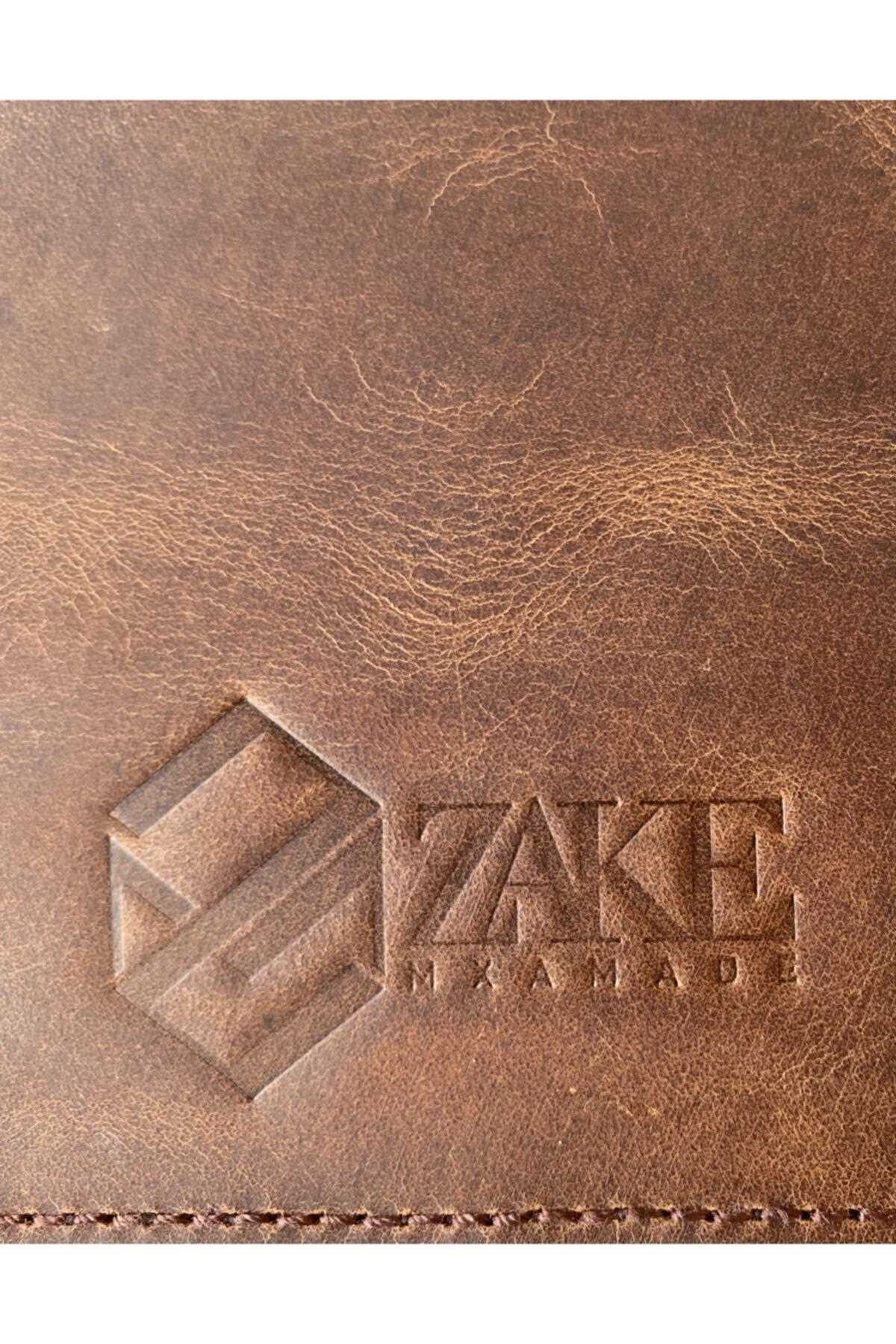 کیف لپ تاپ چرم طبیعی اصل برند Zake Mxamade رنگ قهوه ای کد ty96418089