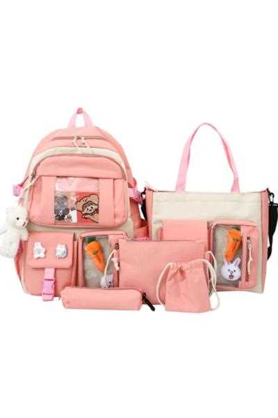کیف مدرسه بچه گانه دخترانه ارزان برند yukka رنگ صورتی TY247735059