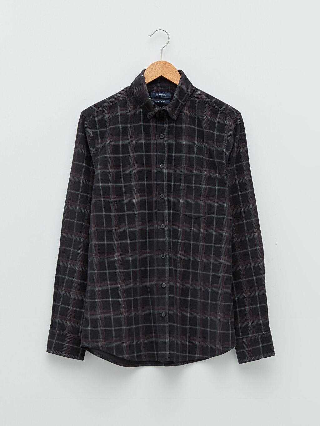 خرید مستقیم پیراهن مردانه شیک ال سی وایکیکی رنگ مشکی کد lc2278730