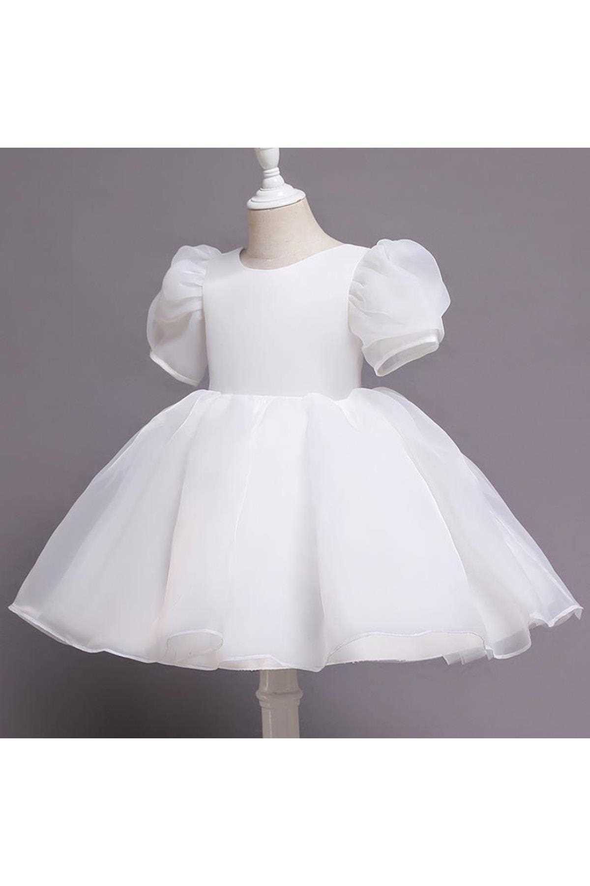 خرید اینترنتی لباس مجلسی خاص دخترانه شیک Mashotrend رنگ سفید ty313514606