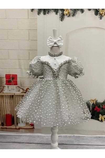 خرید پستی لباس مجلسی دخترانه برند nissa رنگ سفید TY442952609