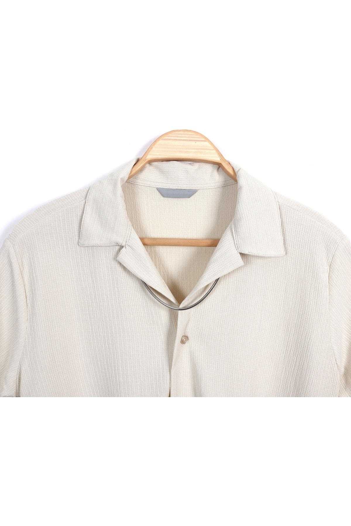 پیراهن آستین کوتاه مردانه طرح جدید مارک sopron outdoors کرمی ty300775159