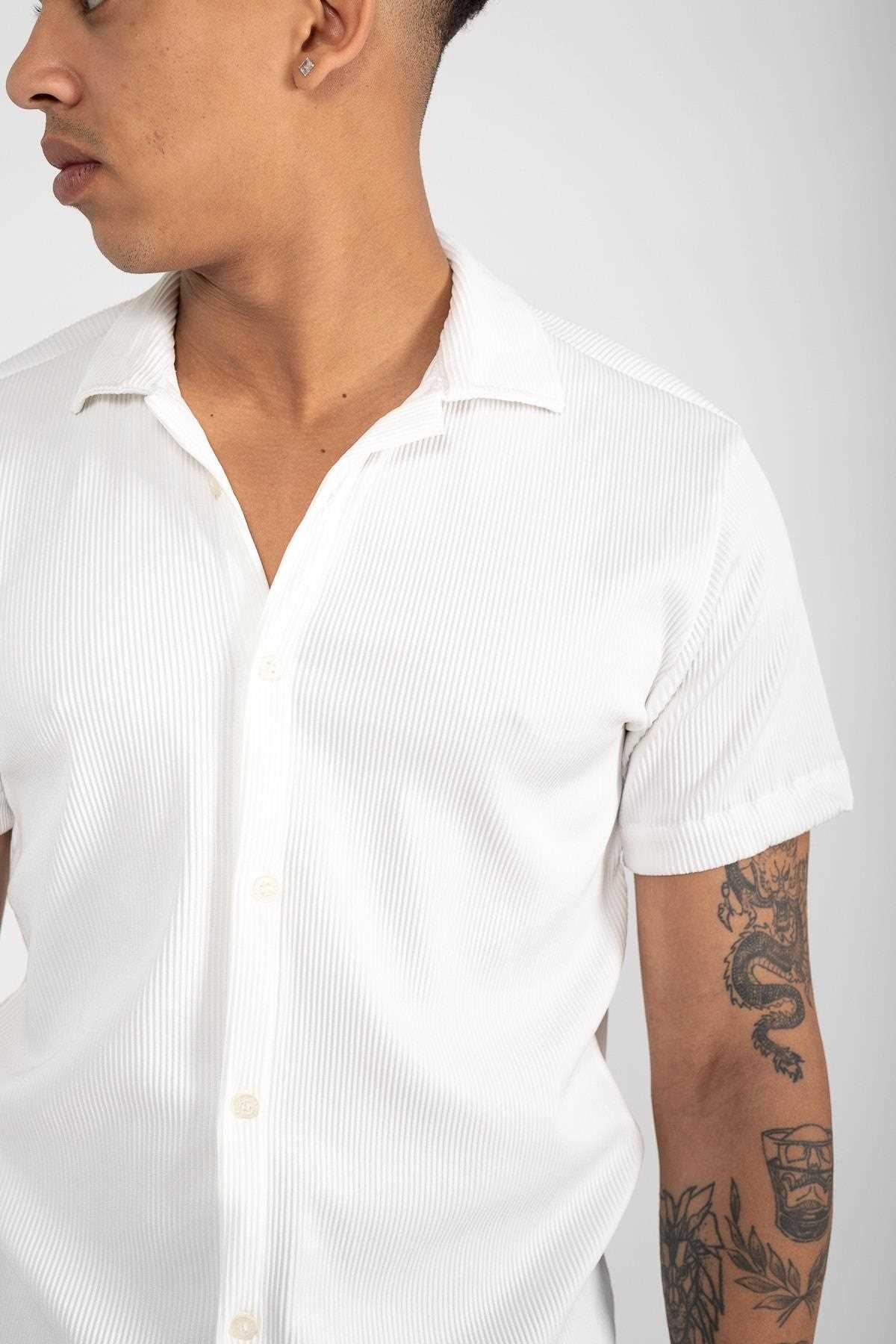 پیراهن آستین کوتاه مردانه جدید برند WAMOSSALAPLI رنگ سفید ty306075735