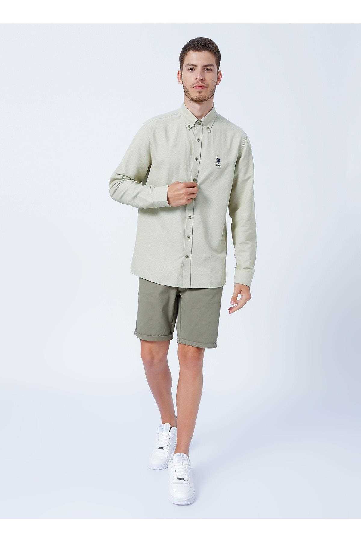 خرید پیراهن مردانه ترک شیک US Polo Assn رنگ سبز کد ty340813778