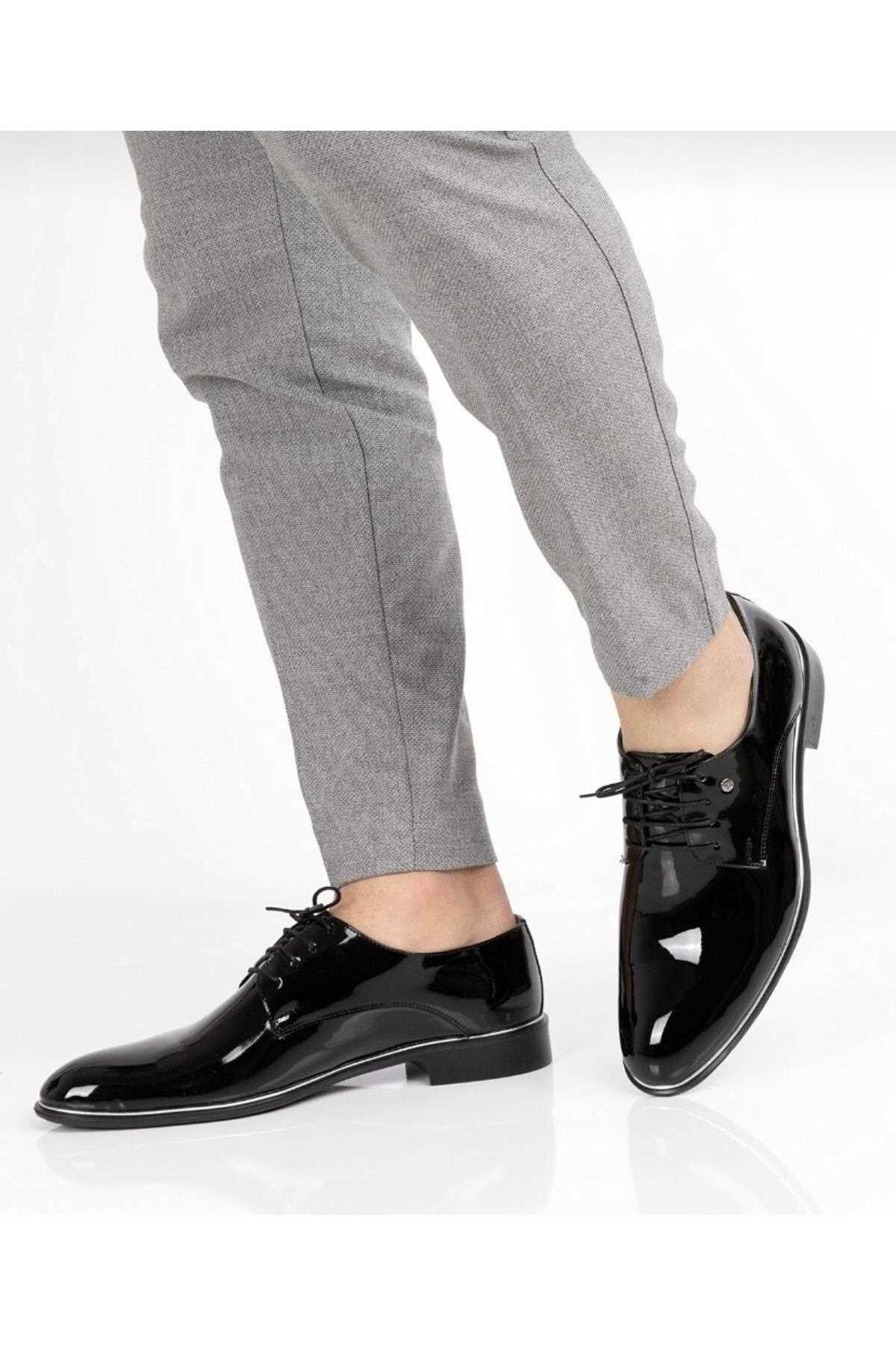 فروش پستی کفش رسمی مردانه چرم طبیعی زیبا GÜR MODA AYAKKABI رنگ مشکی کد ty303516825