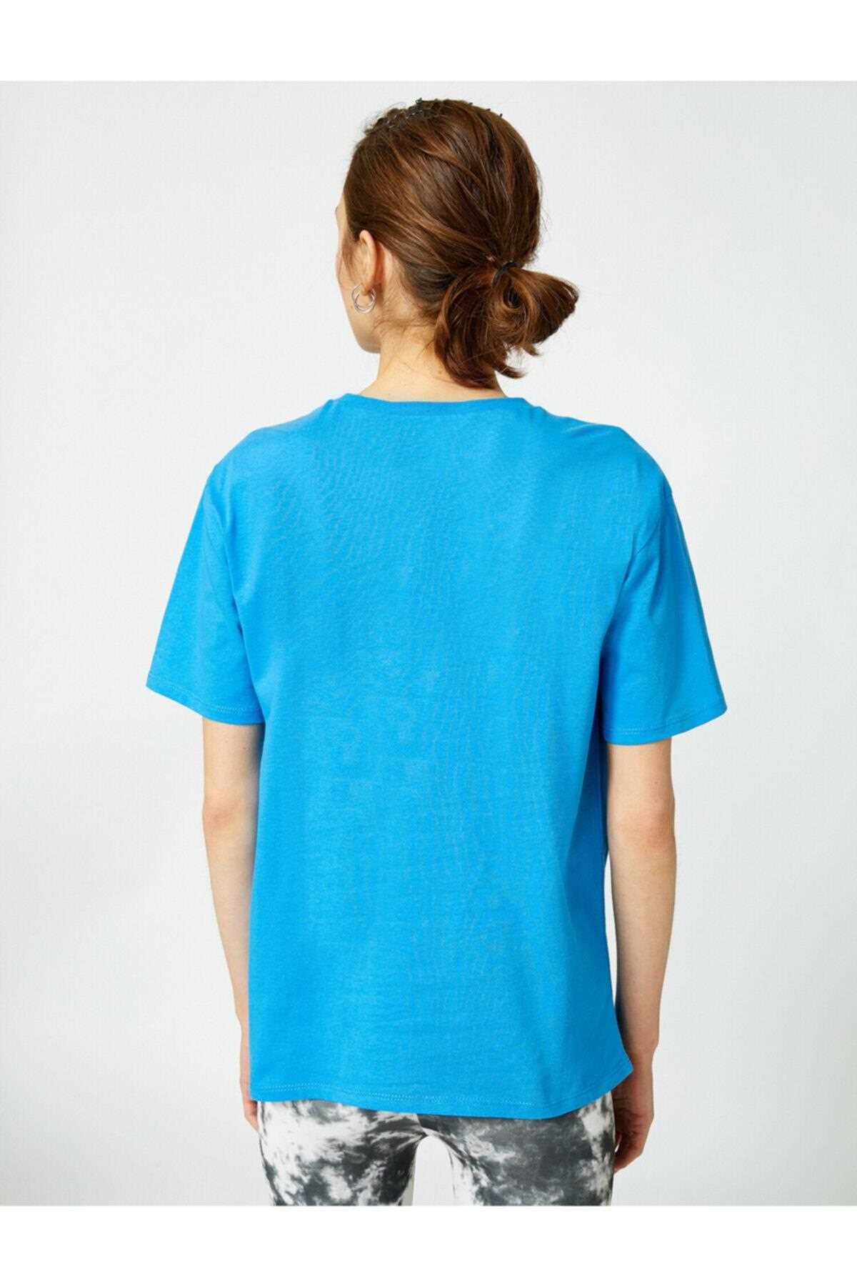 خرید اسان تیشرت زنانه اسپرت جدید برند کوتون رنگ آبی ty99036827