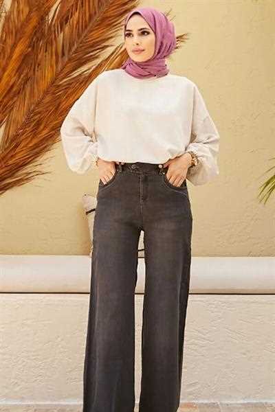 خرید شلوار جین زنانه با حجاب برند glens رنگ نقره ای کد TY348510836